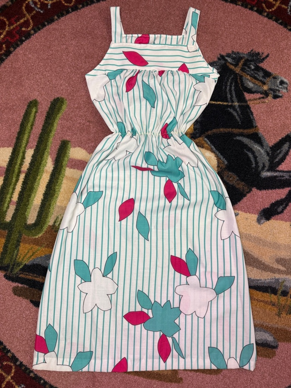 VINTAGE MIDI DRESS SMALL - Picture 3 of 9